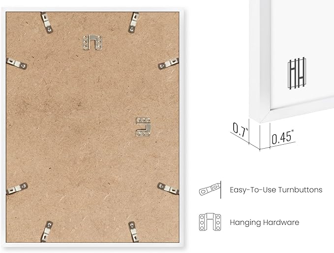 HAUS AND HUES 9x12 White Oak Wood Picture Frames Set of 15 - Premium Bulk Picture Frames 9x12 Bundle - Elegant Gallery Wall Frame Set for Posters, Art Display - Ideal for Wall Decor in Home & Office