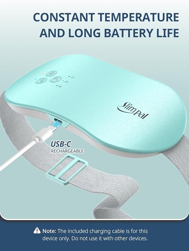 Slimpal Period Heating Pad for Cramps, FSA HSA Eligible, Portable Heat Pad for Menstrual Cramp Relief, Electric Cordless Heating Belt, 3 Timer Auto Off Setting, Gifts for Her Women Girl Wife, Purple