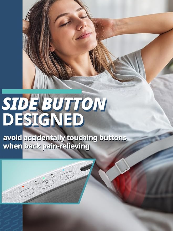 Slimpal Portable Heating Pad for Period Cramps, Electric Cordless Back Belly Waist Heating Pad for Menstrual Cramp Relief, Rechargeable Wearable Heat Belt Gifts for Her Women Girl Wife, Bright White