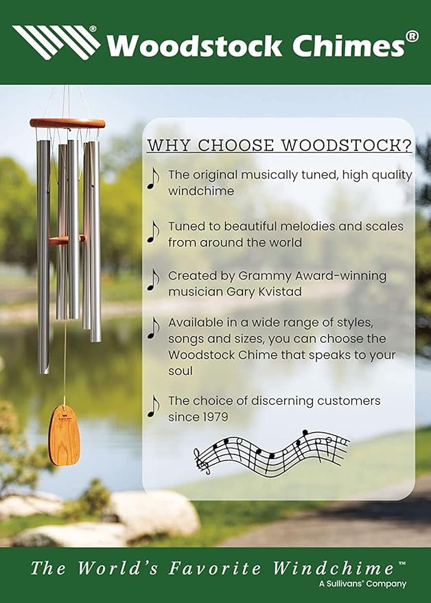 Woodstock Chimes Neptune Wind Chime for Outside 54" Large Verdigis, Deep Tone Sound for Outdoor Garden, Patio, Porch Decor, Encore Collection DCV54
