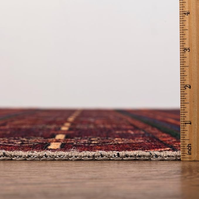 Keen Home Design 9x12 Rug - Machine Washable Area Rug with Non-Slip Backing, Ideal for Living Room, Dining Room, Bedroom - Vintage, Easy Clean, Durable, Low Pile Rug - (9' x 12')
