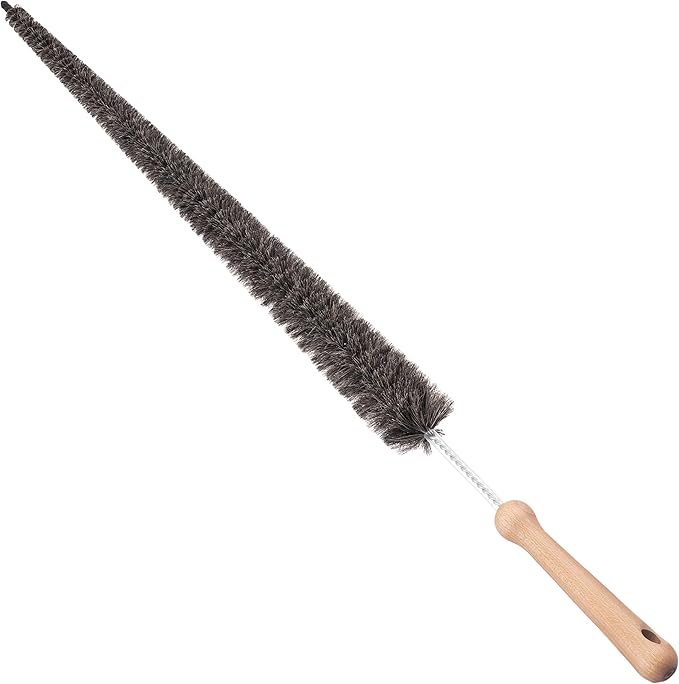Konex Professional 28-Inch Soft Goat Hair Dryer Lint Brush Vent Cleaner, Home Essentials Maintenance Tool, Dryer Vent Brush. Manufactured in Belgium.