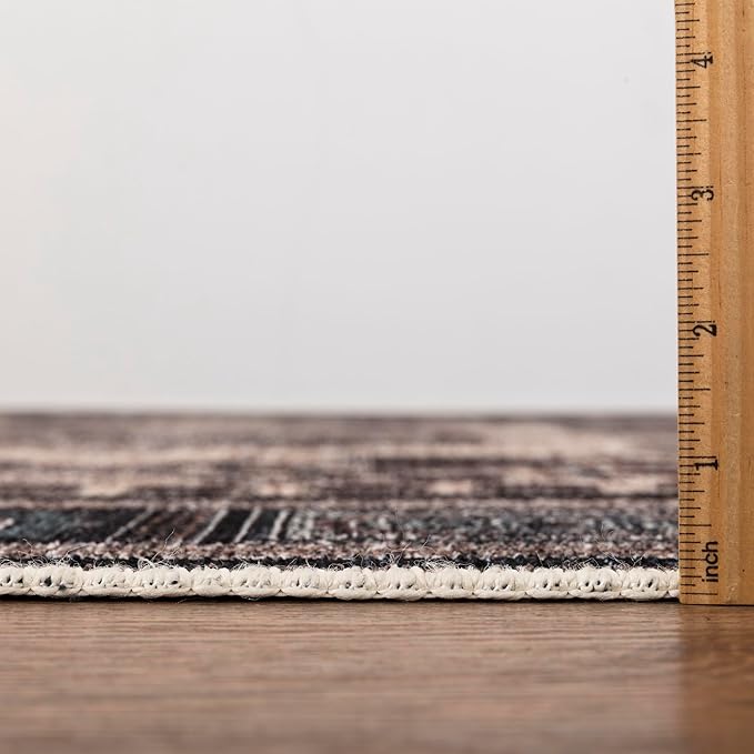 Keen Home Design 10x14 Rug - Machine Washable Area Rug with Non-Slip Backing, Ideal for Living Room, Dining Room, Bedroom - Vintage, Easy Clean, Durable, Low Pile Rug - (9'7" x 14')