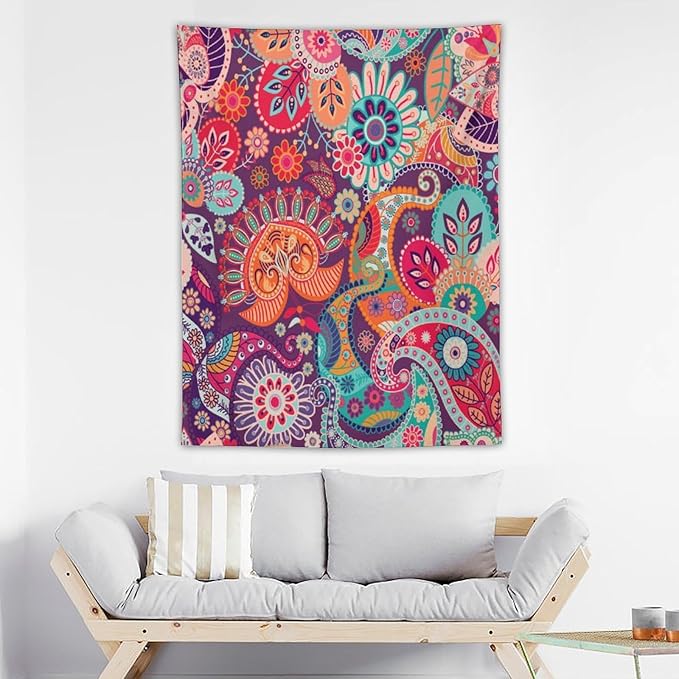 ICMOLYYENLO Palm Leaf Tapestry Wall Hanging, Tropical Leaves Plant Jungle Green Hawaiian Art Home Decor for Guest Bedroom Living Room Dormitory 50x60 Inch