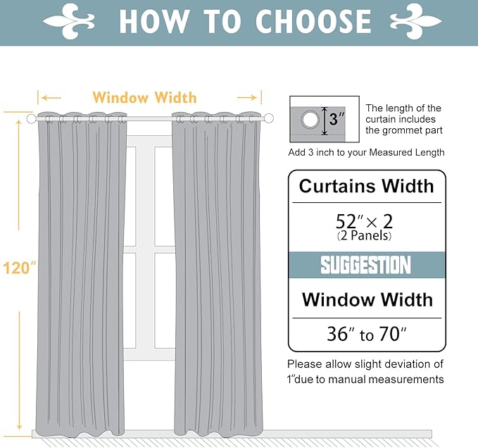 ChrisDowa Room Darkening Curtains 120 Inches Long 2 Panels Set for Living Room, Grommet Thermal Insulated Blackout Curtains for Bedroom (Cappuccino, 52 x 120 Inch)