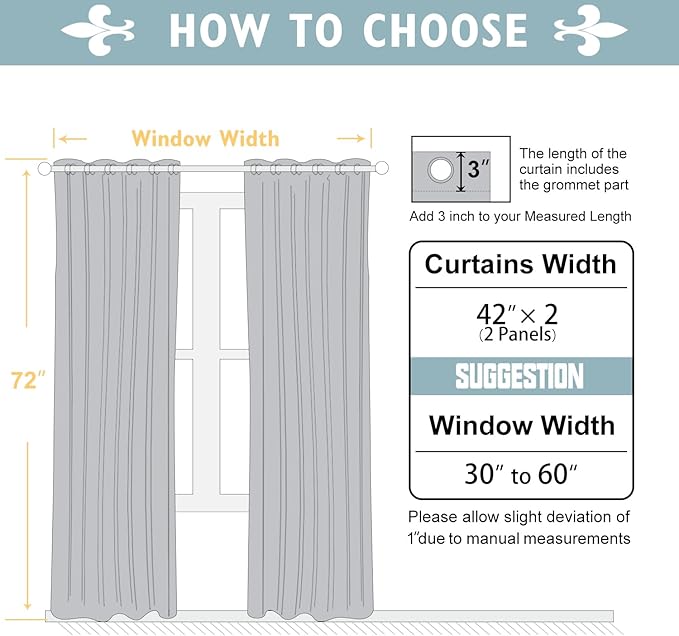 ChrisDowa Blackout Curtains 72 inches Long for Bedroom - 2 Panels Set Grommet Thermal Insulated Room Darkening Curtains for Living Room (Pink, 42 x 72 Inch)