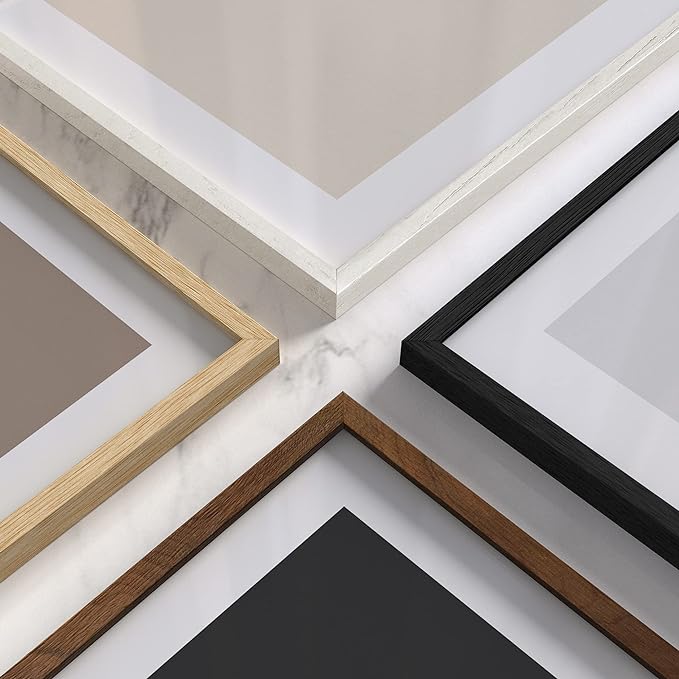 Haus and Hues 11x14 White Oak Wood Picture Frames Set of 25 - Premium Bulk Picture Frames 11x14 Bundle - Elegant Gallery Wall Frame Set for Posters, Art Display - Ideal for Wall Decor in Home & Office