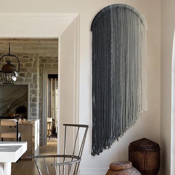 Macrame Wall Hanging Dip Dyed Macrame Decor for Living Room Bedroom Boho Decor 20"