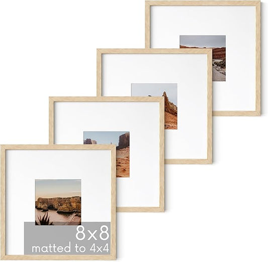 HAUS AND HUES Beige Square Frames Set of 4-8x8