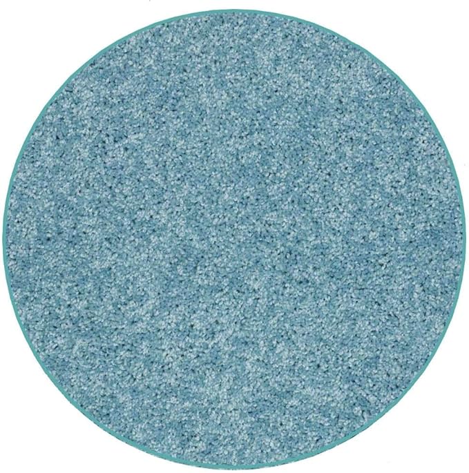 KOECKRITZ Soft and Colorful Kids Classroom Area Rugs (Passes Flammability Pill Test) Many Sizes and Bright Colors to Select from (4' Round, Surf)