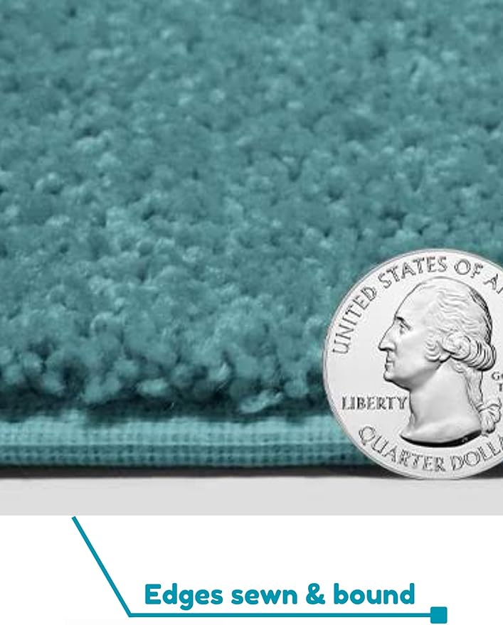 KOECKRITZ Soft and Colorful Kids Classroom Area Rugs (Passes Flammability Pill Test) Many Sizes and Bright Colors to Select from (4' Round, Surf)