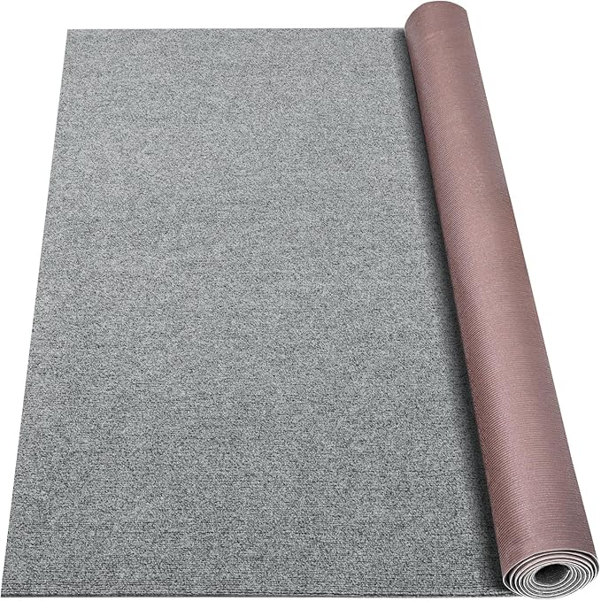 Marine Carpet,6 FT x 18 FT Smoke Gray Indoor Outdoor Carpet 0.2" Thick Boat Carpet with Water-Proof TPE Backing, Non-Slide Outdoor Marine Carpet Roll for Home, Patio, Porch, Deck