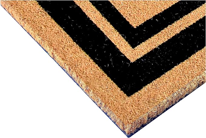 Calloway Mills 152963672E Black Border 36" x 72" Monogram Doormat Letter (E)