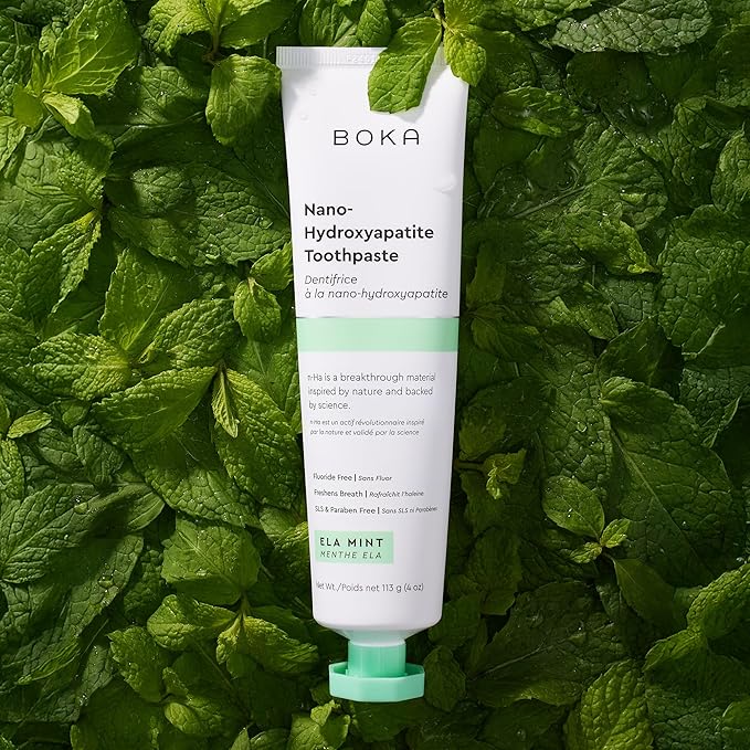 Boka Fluoride Free Toothpaste Nano Hydroxyapatite Toothpaste - Ela Mint, Orange Cream Flavor, 4 oz 2Pk US Manufactured