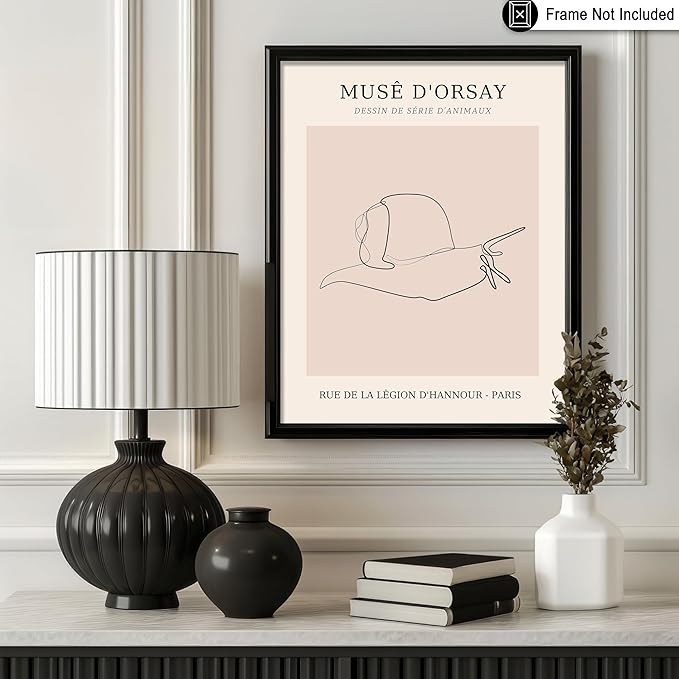 Poster Master Vintage Poster - Retro One Line Snail Drawing Print - Snail Line Art - Minimal Gift for Men, Women, Animal Lover - Abstract Wall Decor for Home, Office - 11x14 UNFRAMED Wall Art