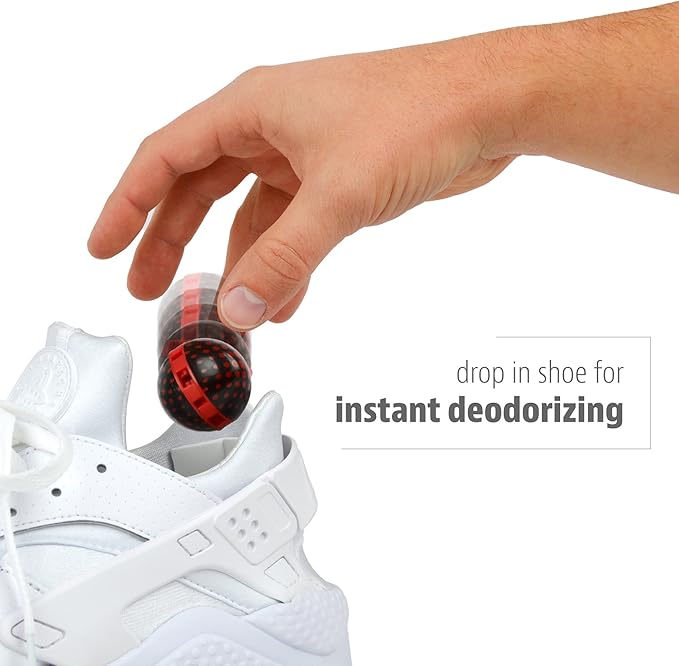 Sneaker Balls Odor-Fighting Shoe Fresheners, Eliminates Unpleasant Smells, Perfect for Sneakers, Gym Bags, Gear Bags, Drawers, Lockers, and More!, Radial Tie Dye, 6 Pack