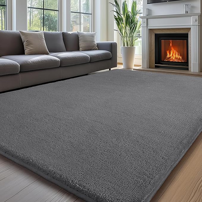 Sour Lemon 10x14 Area Rugs for Living Room, Soft Large Area Rug Fluffy Rugs for Bedroom，Machine Washable Area Rug Non Slip Carpet Rug for Living Room Playroom Kids Room Home Decor