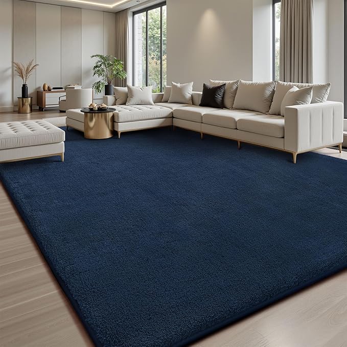 Sour Lemon 9x12 Area Rugs for Living Room, Soft Large Area Rug Fluffy Rugs for Bedroom，Machine Washable Area Rug Non Slip Carpet Rug for Living Room Playroom Kids Room Home Decor