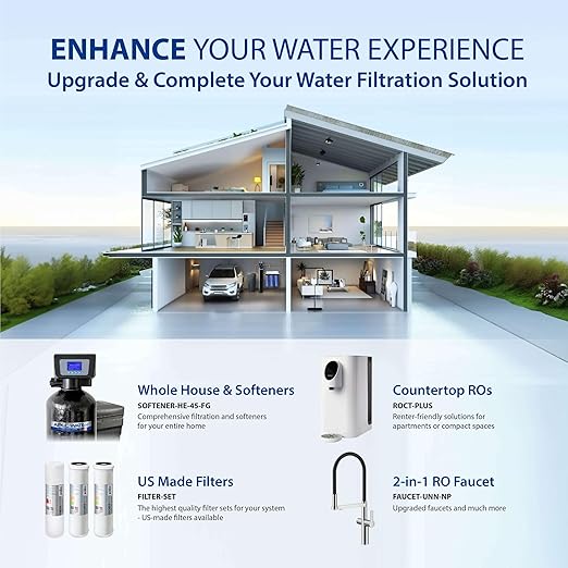 APEC Water Systems ROES-50 Essence Series Top Tier 5-Stage WQA Certified Ultra Safe Reverse Osmosis Drinking Water Filter System