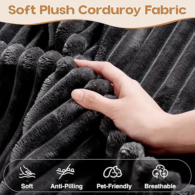 Cloud Sectional Couches for Living Room,U Shaped Modular Sofas No Assembly,135x100 Inches Plush Corduroy Oversized Floor Couch Set with Deep Seat Chaise,Grey