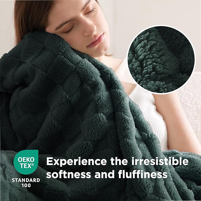 Bedsure GentleSoft Mallard Green Throw Blanket for Couch - Super Soft Cozy Blankets Gifts for Women Men Girls, Cute Small Fleece Throws for Bedroom Home Decor, 50x70 Inches