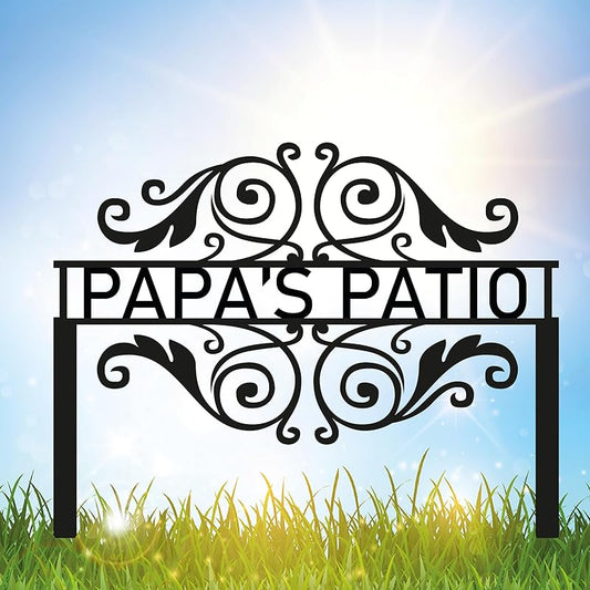 Personalized Metal Garden Sign with Stake, Custom Garden Decor for Outdoor, Custom Family Name Sign, Patio Decorations, Lawn Art, Farmhouse Decorative, Welcome Garden Sign, Housewarming Gift