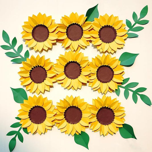 Paper Flowers Decorations for Wall, 3D Sunflower Party Decorations, Nursery Room Decor, Handmade Artificial Paper Flowers, Baby Showers Birthday Home Summer Party