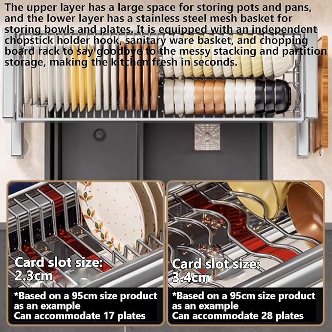 Kitchen Sink Rack Sink Above The Dish Drain Dish Washing Rack Stainless Steel Multifunctional Dish Storage Rack,Over The Sink Drying Rack for Dishes(1,85cm/33.5in)