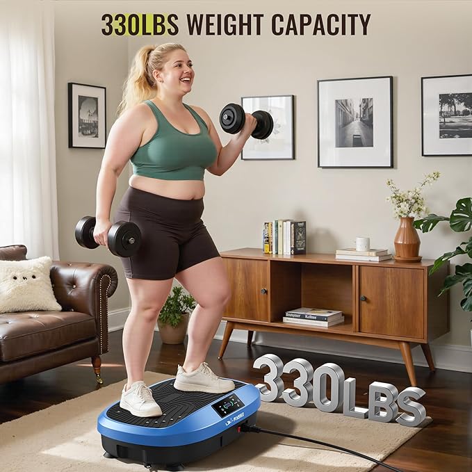 FLYBIRD Vibration Plate Exercise Machine, 120 Adjustable Speed High Intensity Vibration for Muscle Toning Weight Loss Lymphatic Drainage, Full Body Workout Vibration Plate Ideal for Fitness & Recovery