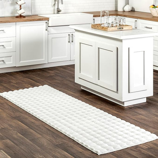 nuLOOM 2' x 8' Cozy Plush SuperiorWash Area Rug, Machine Washable, Non-Slip, Soft Fluffy Shag Carpet for Living Room Bedroom Kids Room Nursery Home Decor, Jeni White