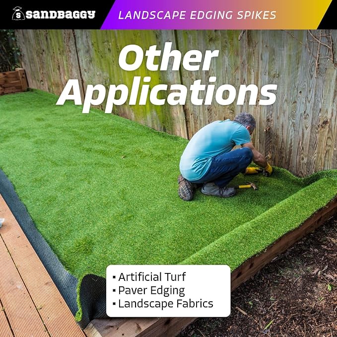 Sandbaggy 6 inch Galvanized Landscape Edging Spikes - Spiral Landscape Nails - 7 Gauge Steel - Great For Hard Rocky Soil - Also Great For Paver Edging, Artificial Turf, Landscape Fabric (1000, 6 inch)