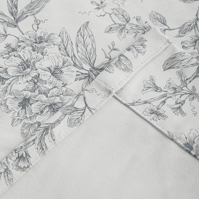 Pinch Pleated Vintage Floral Curtains - Room Darkening Drapes for Bedroom Living Room.2 Panels,150 Inches Wide 100 Inches Long