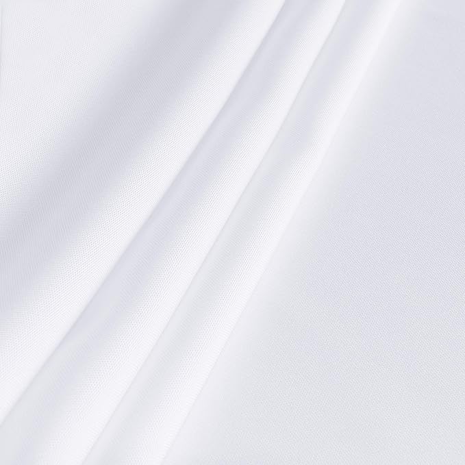 sancua Rectangle Tablecloth - 54 x 108 Inch - Stain and Wrinkle Resistant Washable Polyester Table Cloth, Decorative Fabric Table Cover for Dining Tables, Buffet Parties and Camping, White