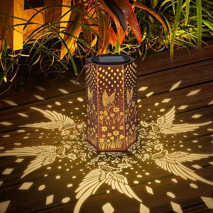 Birthday Gifts for Women Hummingbird Solar Lights Outdoor - Gifts for Mom, Mothers Day Gifts Solar Lanterns Outdoor Waterproof Garden Decoration for Outside, Outdoor, Patio, Yard, Lawn