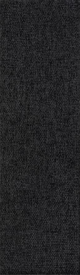 CAMILSON Easy Jute Rug 2x3, Indoor Outdoor Dark Gray Color Farmhouse Area Rugs for Living Room and Kitchen Rug, Solid Boho Woven Design, Easy-Cleaning, Washable Outside Carpet Alfombras (2 x 3)
