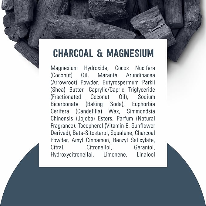 Schmidt's Aluminum-Free Vegan Deodorant Charcoal & Magnesium with 24 Hour Odor Protection, for Women and Men, Natural Ingredients, Cruelty-Free, 2.65 oz