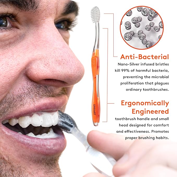 LINHART Extra Soft Toothbrush – Teeth Whitening Toothbrush with Multi Length Bristles…
