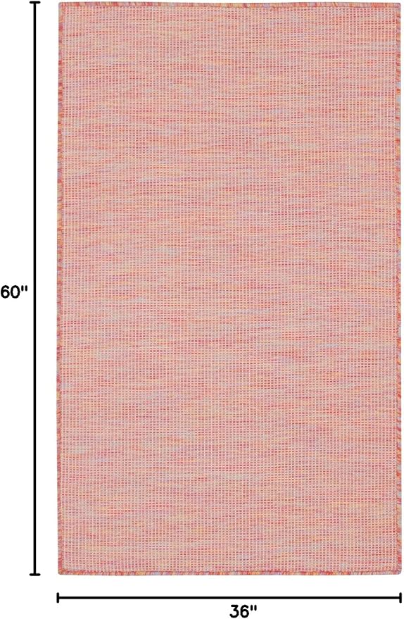 Nourison Home Positano Indoor/Outdoor Rainbow 3' x 5' Area Rug, Easy Cleaning, Non Shedding, Bed Room, Living Room, Dining Room, Backyard, Deck, Patio (3x5)
