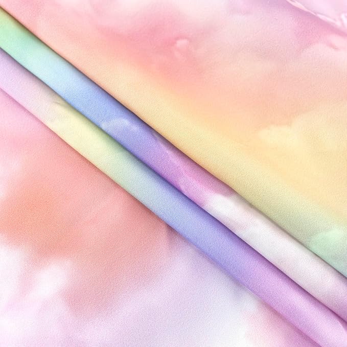 HVEST Rainbow Cloud Tapestry Wall Hanging - Pink Cloud With Glow Sunshine in Pastel Sky, Aesthetic Nature Landscape for Living Room Bedroom Decor, 80x60 Inches
