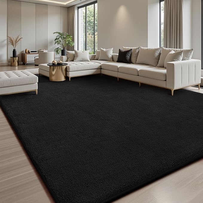 Sour Lemon 9x12 Area Rugs for Living Room, Soft Large Area Rug Fluffy Rugs for Bedroom，Machine Washable Area Rug Non Slip Carpet Rug for Living Room Playroom Kids Room Home Decor