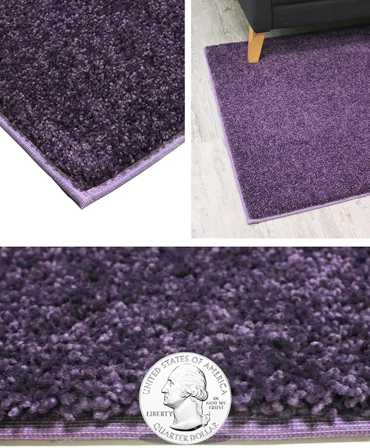 KOECKRITZ Soft and Colorful Kids Classroom Area Rugs (Passes Flammability Pill Test) Many Sizes and Bright Colors to Select from (5' x 7', Eggplant)