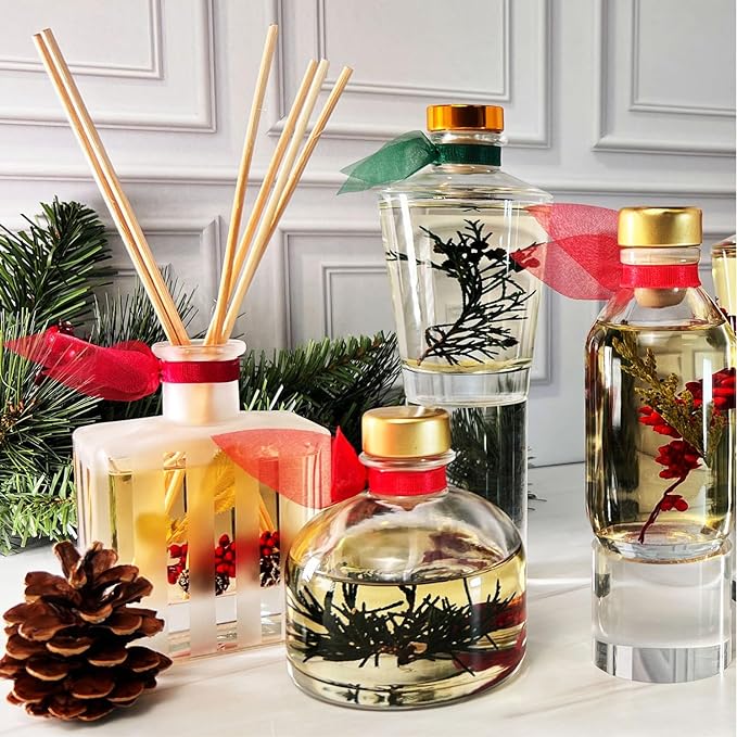 LOVSPA Reed Diffuser Set, Pink Peony Scented Oil Diffuser with Sticks, Home Fragrance Accessories for Bathroom Shelf Decor, Aroma Diffusers for Home or Office Desk, USA Made