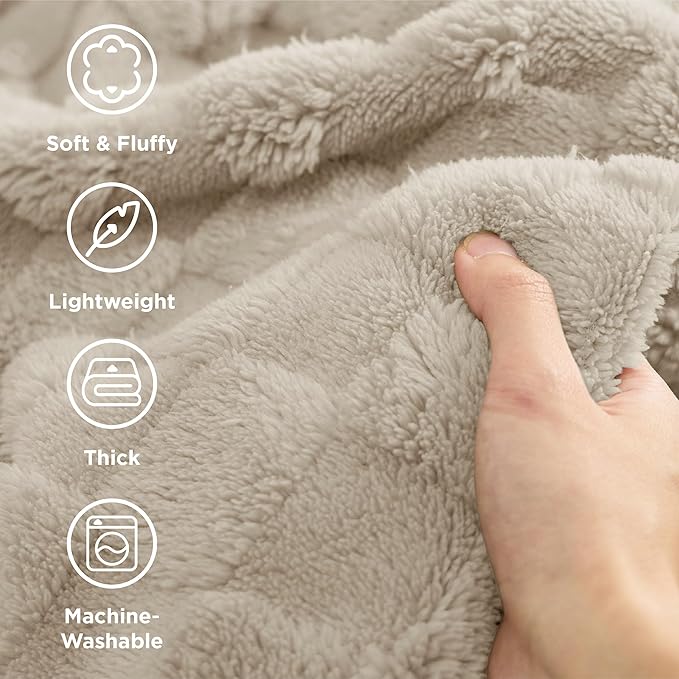Bedsure GentleSoft Full Size Blankets for Bed Light Brown - Super Soft Cozy Fleece Blanket for Women Men Girls, Large Fuzzy Throws for Bedroom Decor, 84x90 Inches