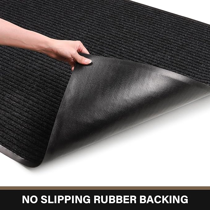 Large Front Door Mat, 72" x 48" Durable Front Doormat, Heavy Duty Large Welcome Door Matt for Home Entrance, No Slip Rubber Low Profile Door Mats for High Traffic Area