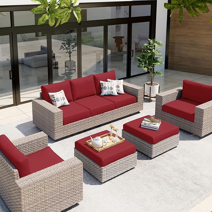 hyha Waterproof Couch Cushion Covers, Sectional Sofa Slipcovers Washable, L Shape Chaise Dog Couch Covers for Sectional Sofa, Universal Furniture Protector (1 Piece for Chaise, Wine Red)