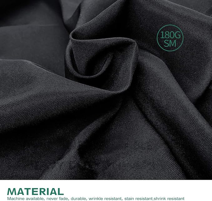 Surmente Black Tablecloth for Round Tables, 90-inch Round Table Cloths for Weddings, Banquets, or Restaurants