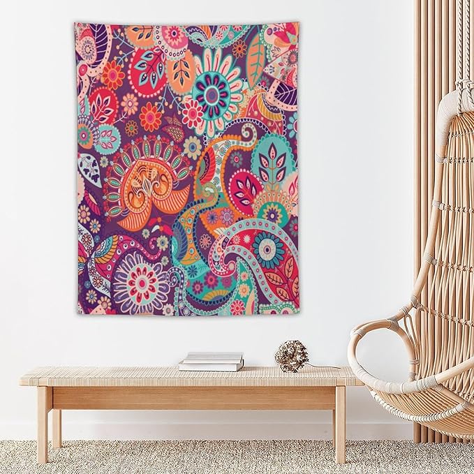 ICMOLYYENLO Palm Leaf Tapestry Wall Hanging, Tropical Leaves Plant Jungle Green Hawaiian Art Home Decor for Guest Bedroom Living Room Dormitory 50x60 Inch