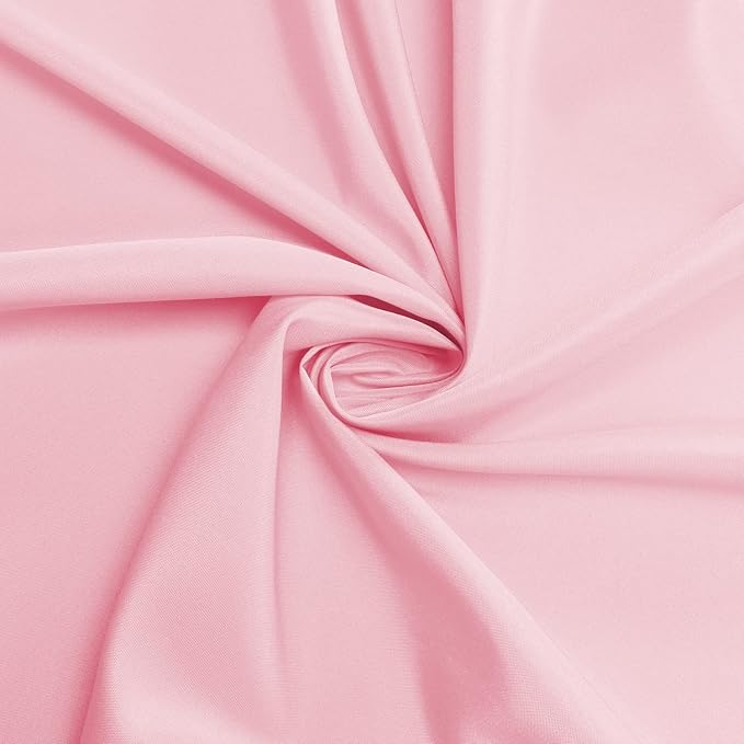sancua Rectangle Tablecloth - 54 x 54 Inch - Stain and Wrinkle Resistant Washable Polyester Table Cloth, Decorative Fabric Table Cover for Dining Tables, Buffet Parties and Camping, Pink