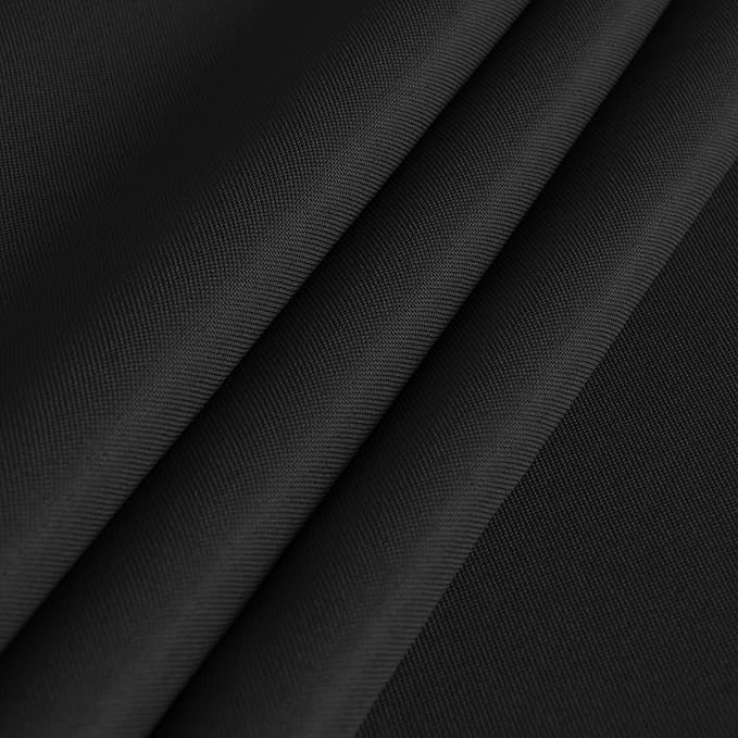 sancua Square Tablecloth - 60 x 60 Inch - Water Resistant Spill Proof Washable Polyester Table Cloth, Decorative Fabric Table Cover for Dining Tables, Buffet Parties and Camping, Black