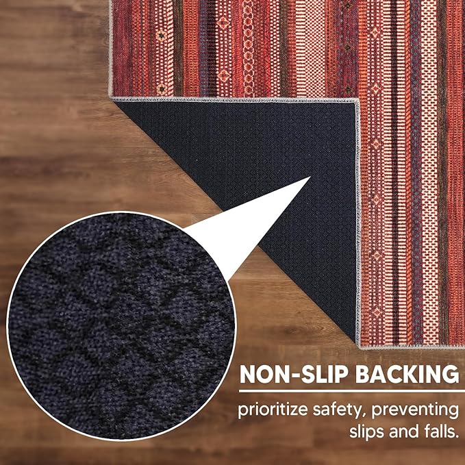 Keen Home Design 3x5 Rug - Machine Washable Entry Rug with Non-Slip Backing, Ideal for Enteryway, Kitchen, Bathroom, Laundry Room - Vintage, Easy Clean, Durable, Low Pile Rug - (3' x 5')